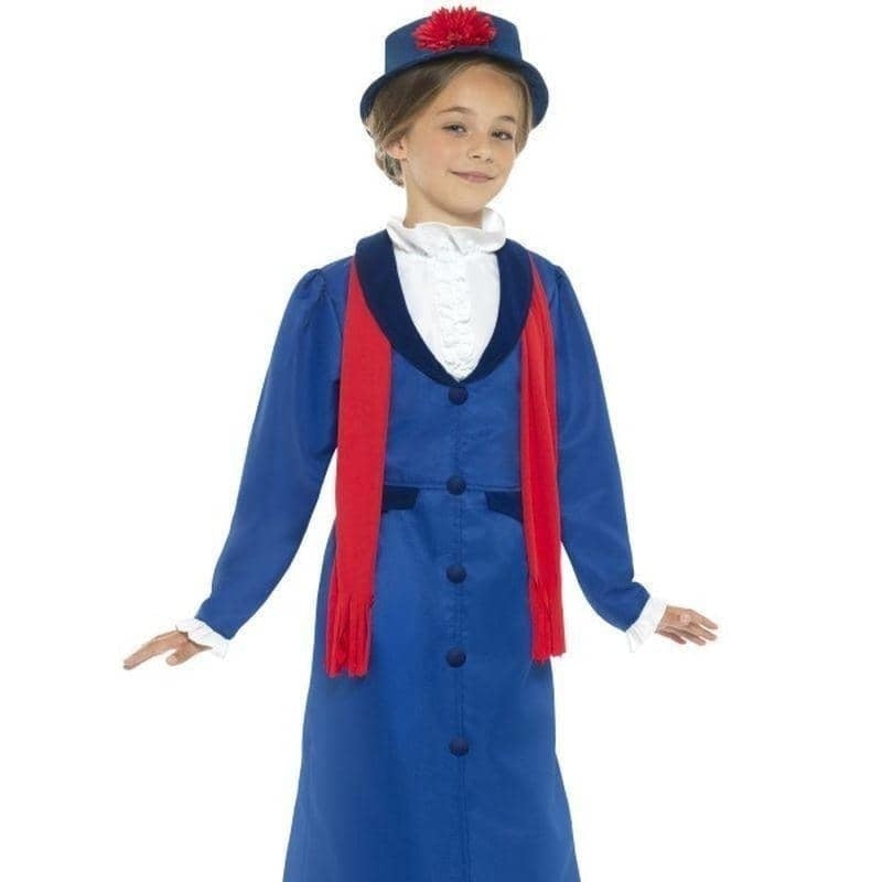 Costumes Australia Victorian Nanny Costume Kids Blue_1