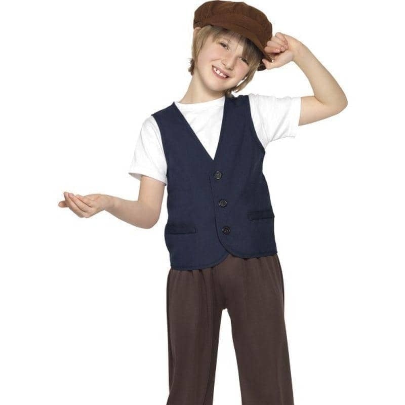 Costumes Australia Victorian Poor Peasant Boy Kit Kids Blue Brown_1