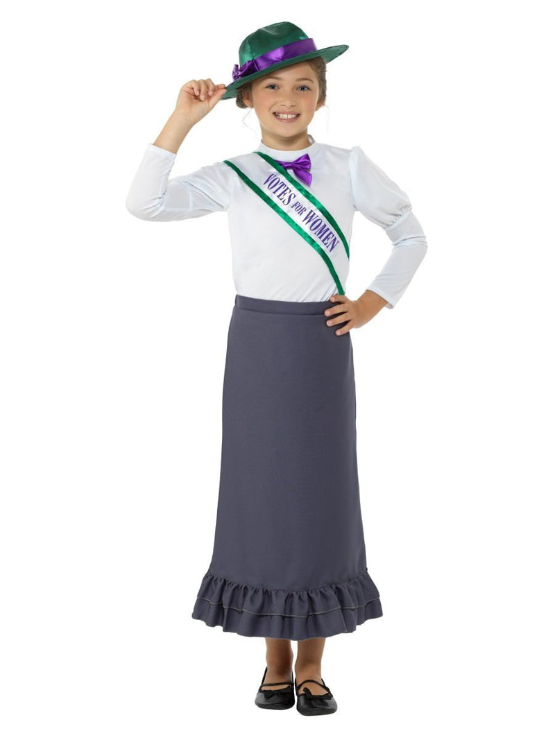 Costumes Australia Victorian Suffragette Costume Kids Grey_4