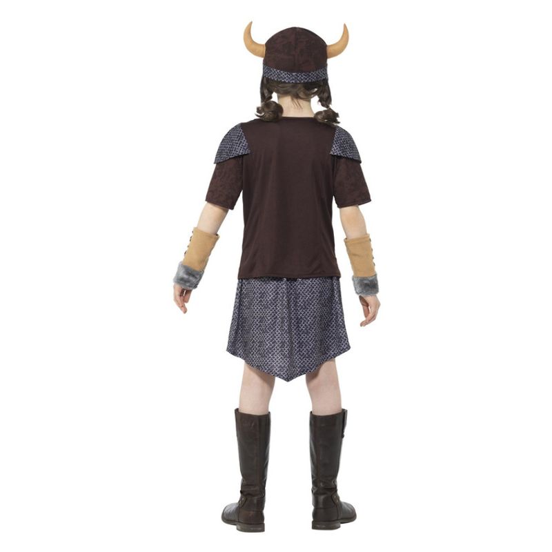 Costumes Australia Viking Girl Costume Brown Child Warrior_3