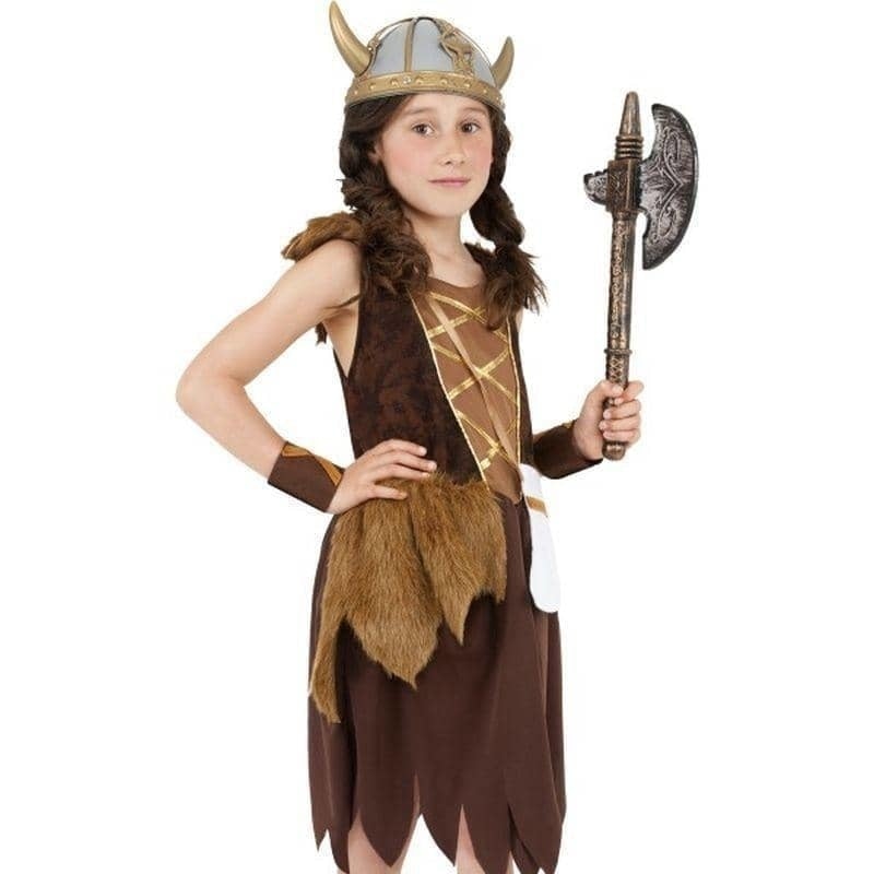 Costumes Australia Viking Girl Costume Kids Brown_1