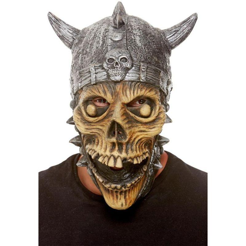 Costumes Australia Viking Skeleton Latex Mask Adult Silver_1