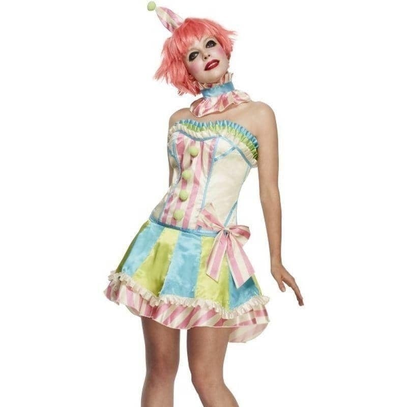 Costumes Australia Vintage Clown Fever Deluxe Costume Adult White Blue Green_1