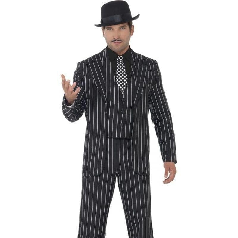 Costumes Australia Vintage Gangster Boss Costume Adult Pinstripe Suit_1