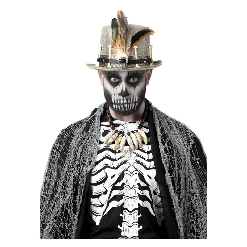 Costumes Australia Voodoo Distressed Grey Top Hat Adult_1