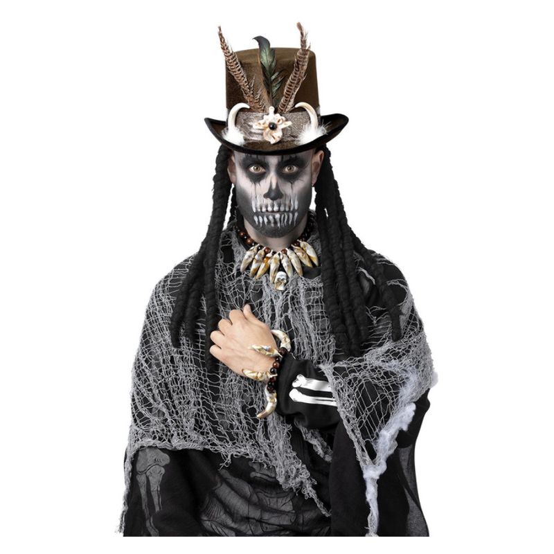 Costumes Australia Voodoo Distressed Ivory Jewellery Set Adult_1