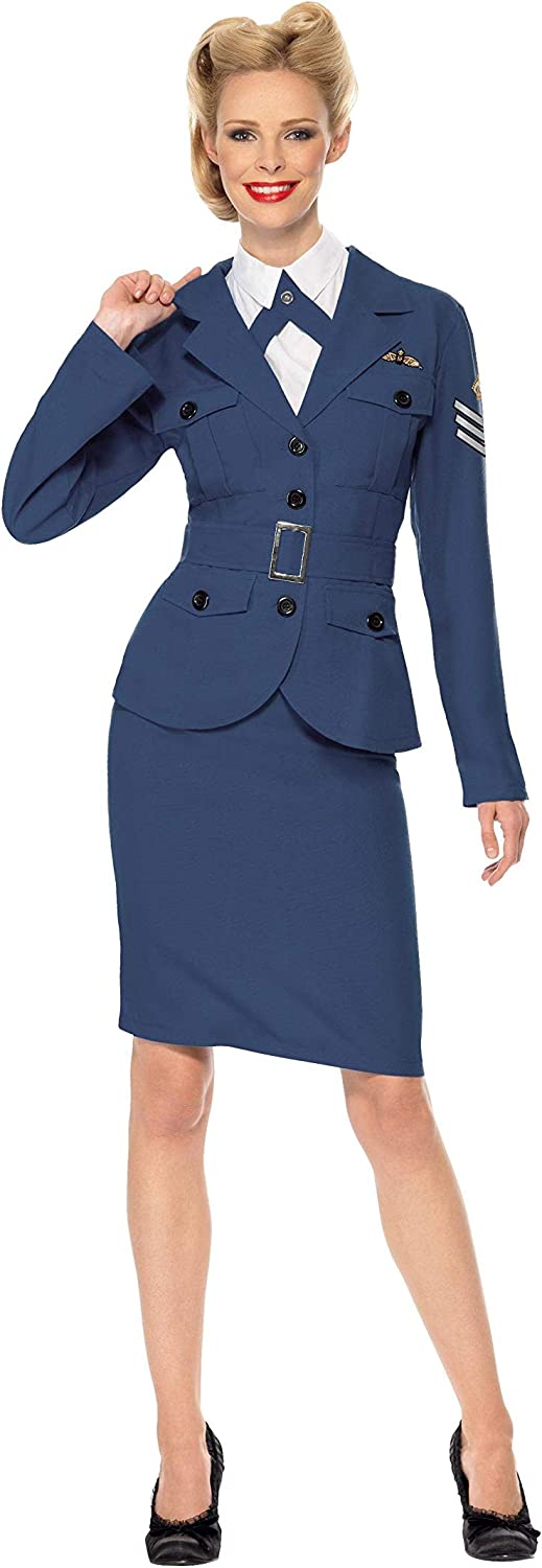 Costumes Australia WW2 Air Force Female Captain Adult Blue Costume_4