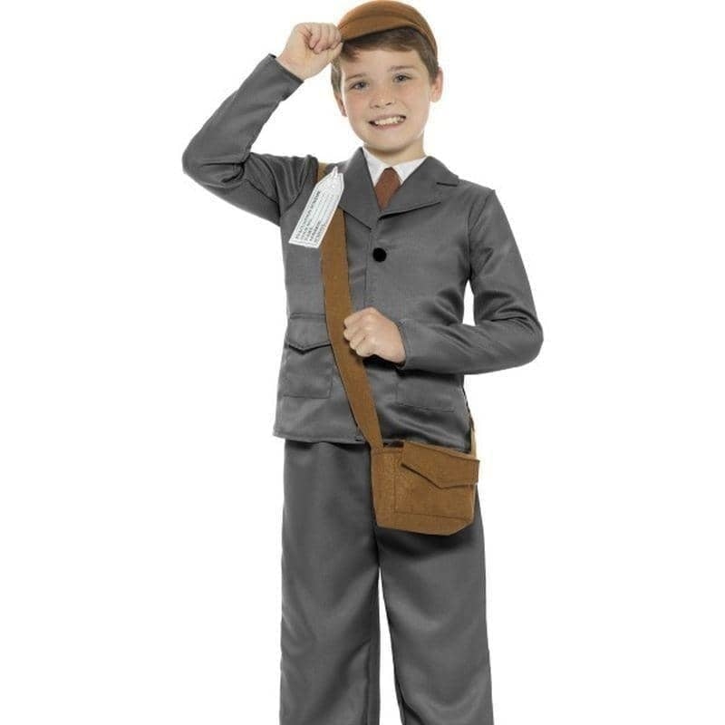 Costumes Australia WW2 Evacuee Boy Costume Kids Grey_1