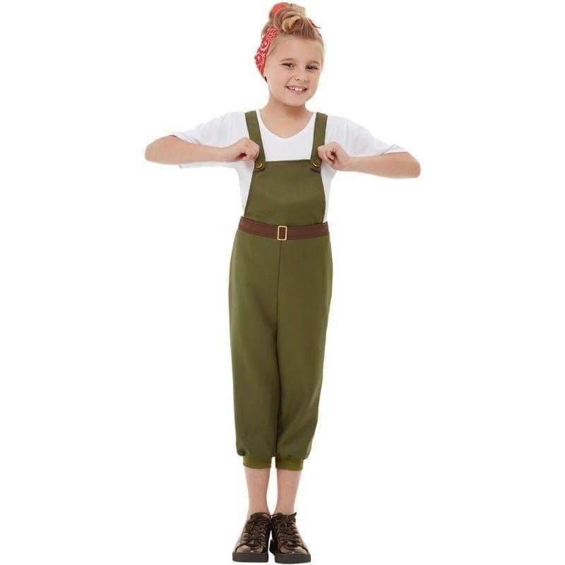 Costumes Australia WW2 Little Land Girl Costume Child Green_1