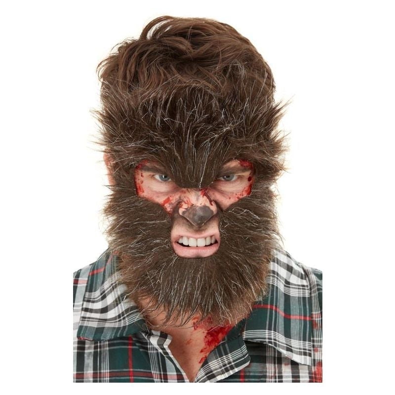 Costumes Australia Werewolf Face Adult Faux Fur Brown_1