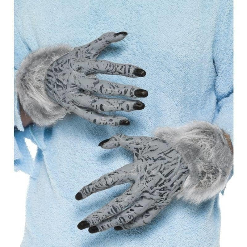 Costumes Australia Werewolf Furry Hands Adult Grey_1