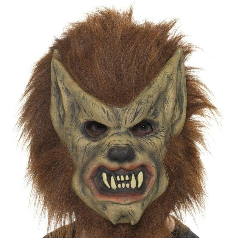 Costumes Australia Werewolf Mask Adult Brown_1