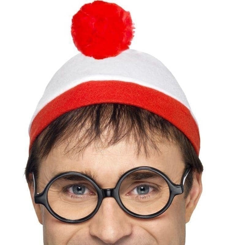 Costumes Australia Wheres Wally? Instant Kit Adult White Red_1