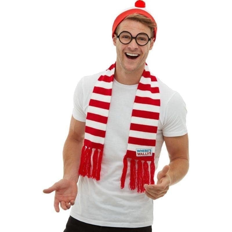 Costumes Australia Wheres Wally? Kit Adult Red White_1