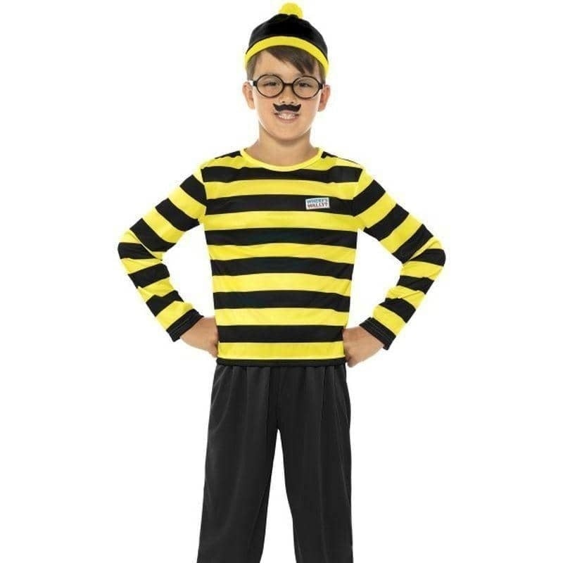 Costumes Australia Wheres Wally Odlaw Costume Kids Black_1