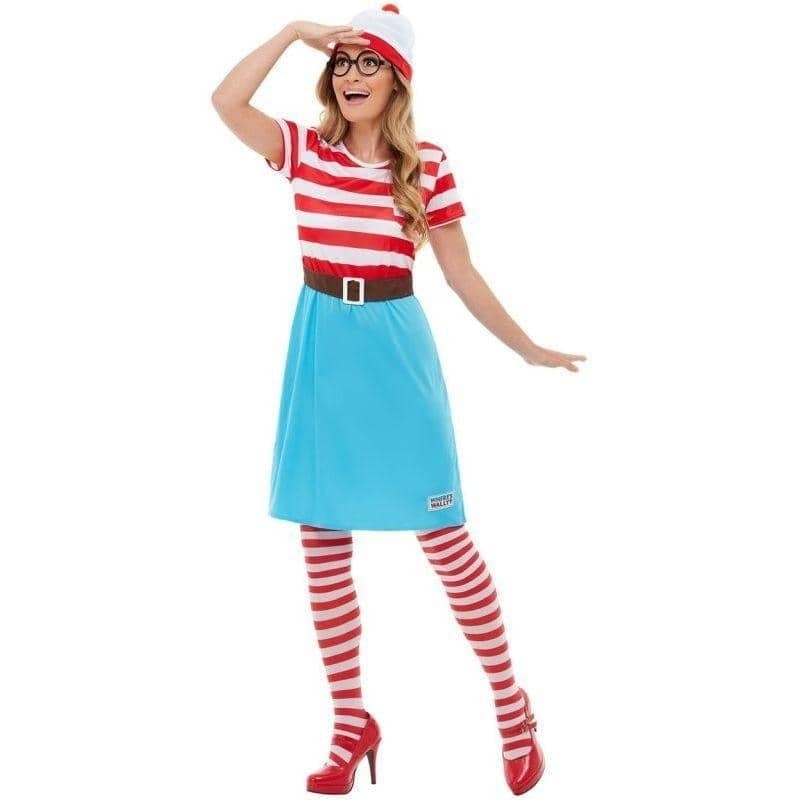 Costumes Australia Wheres Wally? Wenda Costume Adult Red White_1