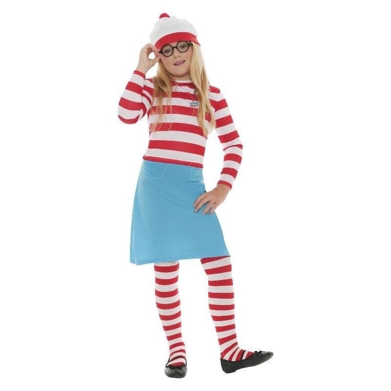 Costumes Australia Wheres Wally? Wenda Licensed Costume Kids Red White Blue_2