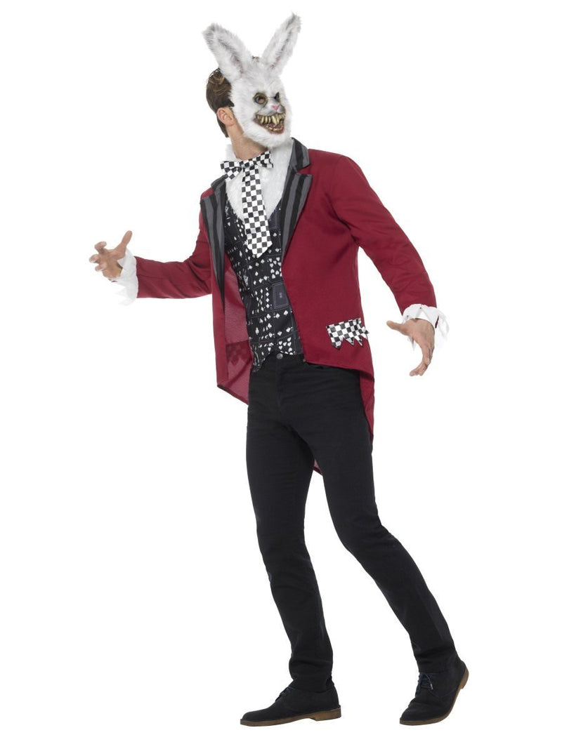 Costumes Australia White Rabbit Deluxe Adult Costume Red Jacket Mask_2