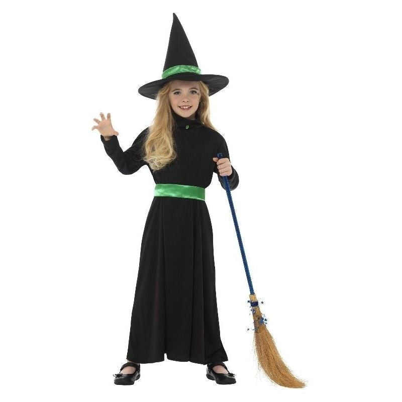 Costumes Australia Wicked Witch Costume Kids Black Green_2