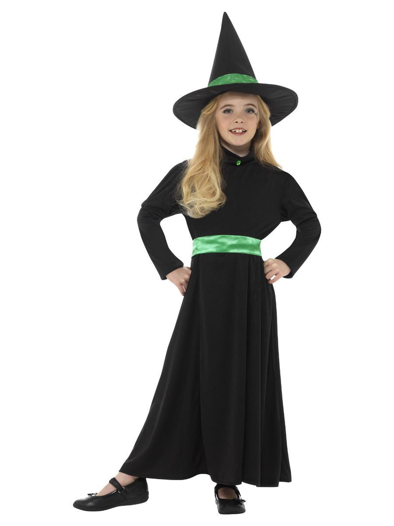 Costumes Australia Wicked Witch Costume Kids Black Green_5