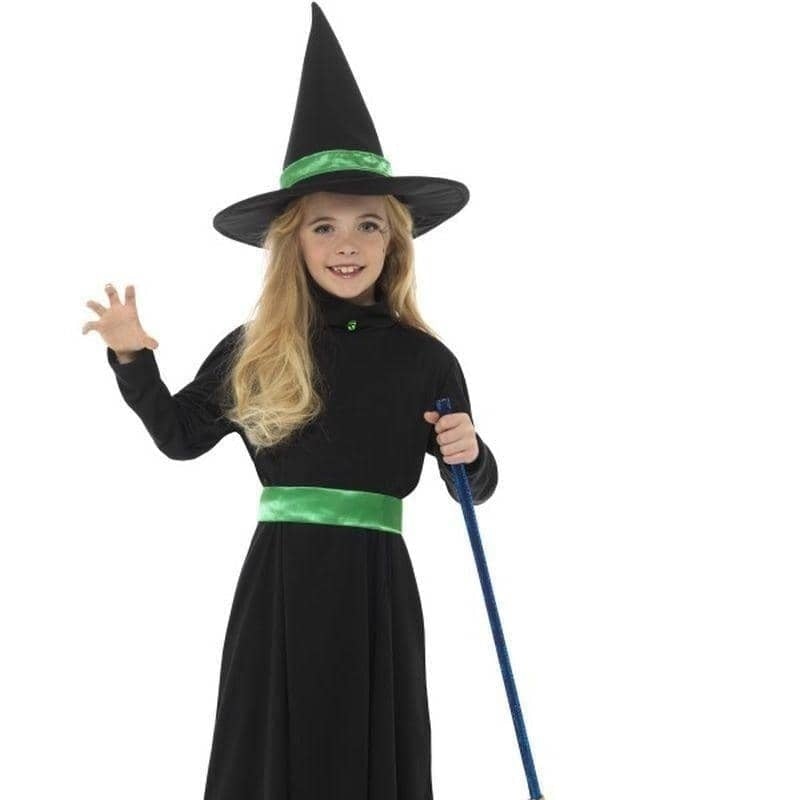 Costumes Australia Wicked Witch Costume Kids Black Green_1