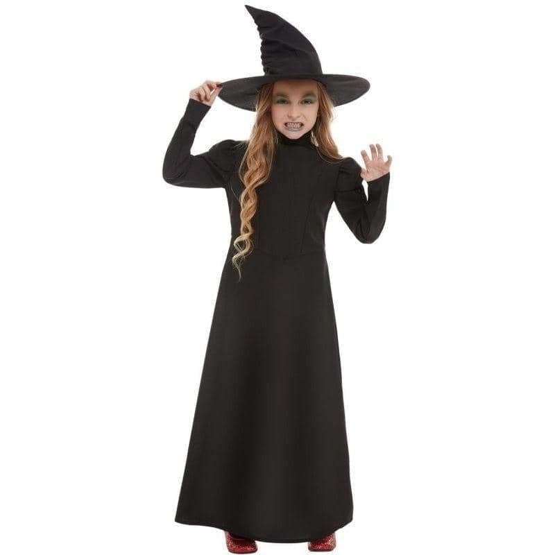 Costumes Australia Wicked Witch Girl Costume Child Black Dress With Hat_1