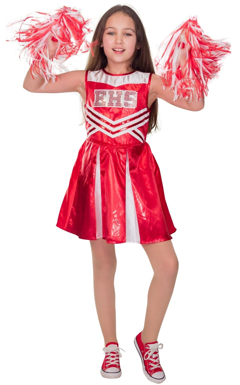 Costumes Australia WilDCat Cheerleader Dress and Pom Poms_1