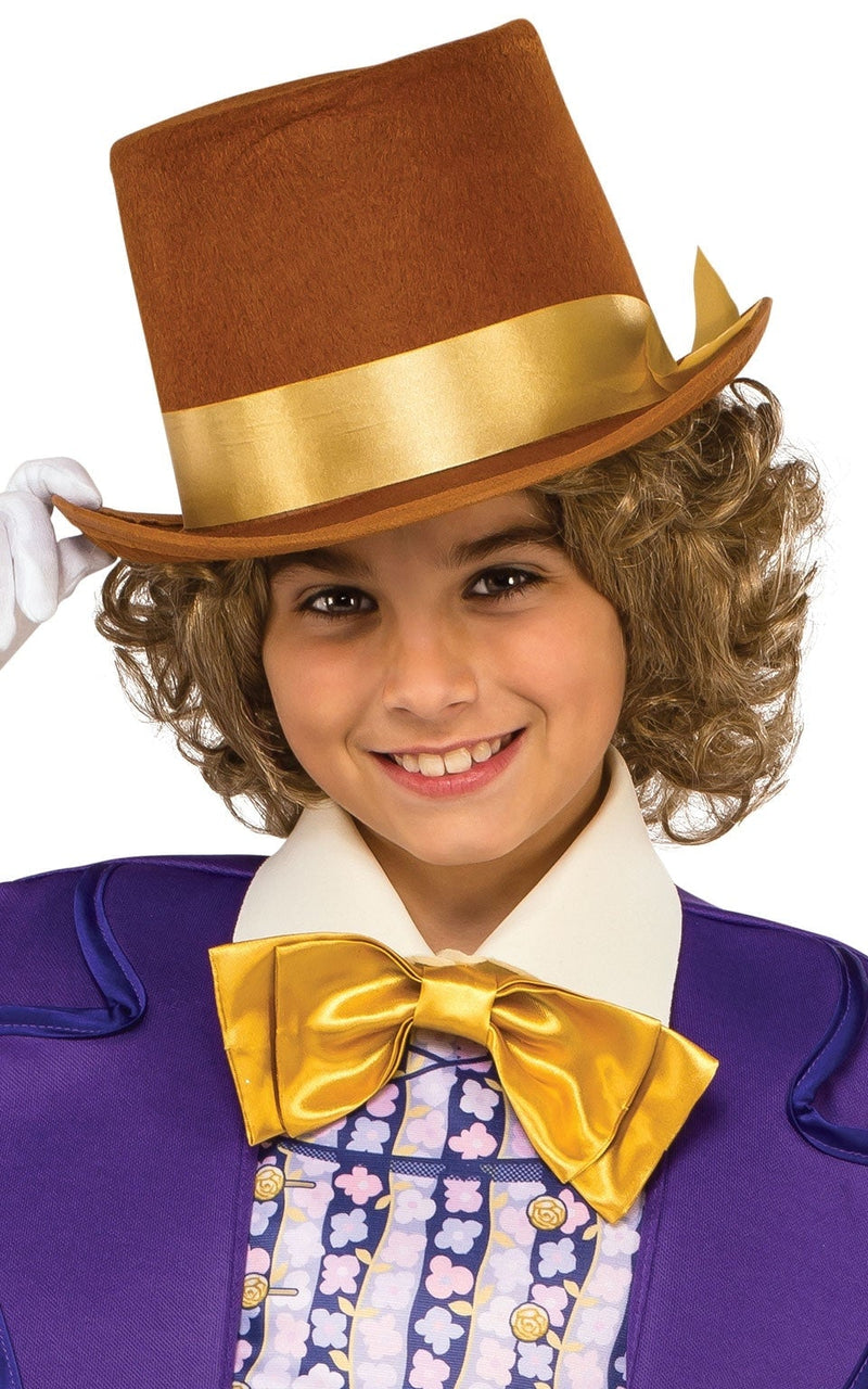 Costumes Australia Willy Wonka Boys Purple Costume with Hat_2