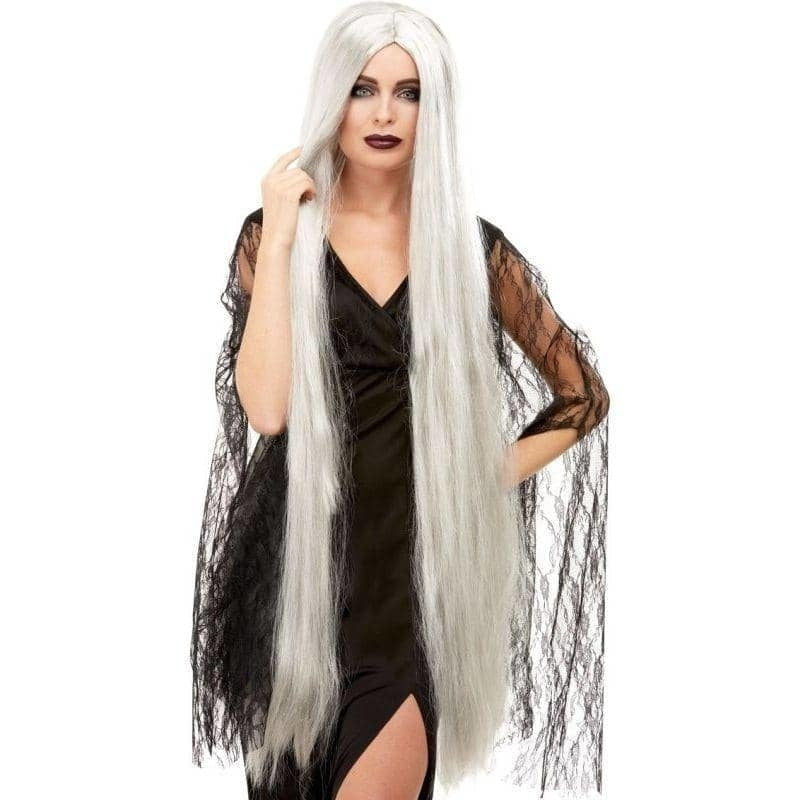 Costumes Australia Witch Wig Extra Long Adult Grey_1