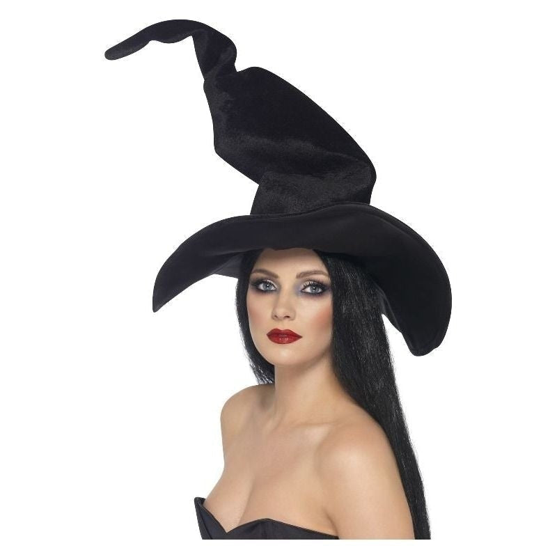 Costumes Australia Size Chart Witches Hat Tall Twisty Adult Black Velour