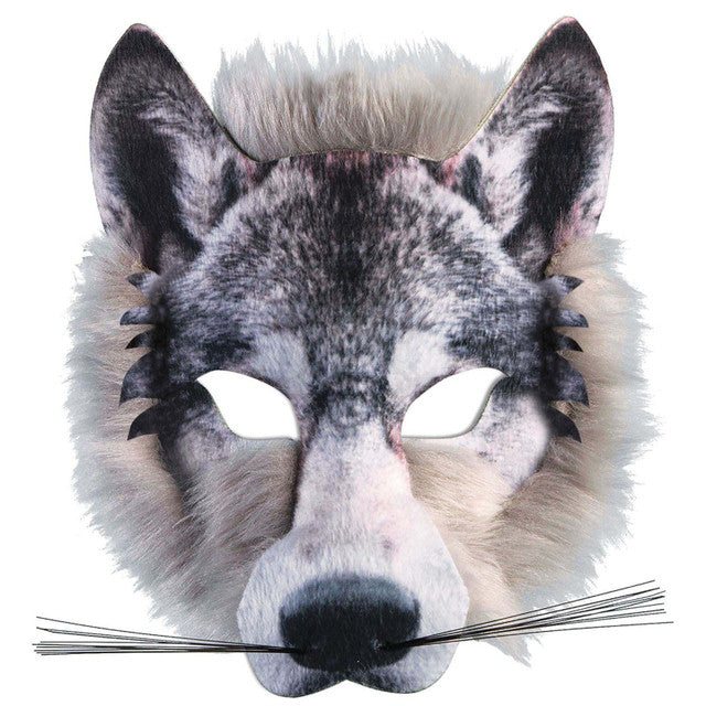 Costumes Australia Size Chart Wolf Face 1/2 Mask Realistic Fur