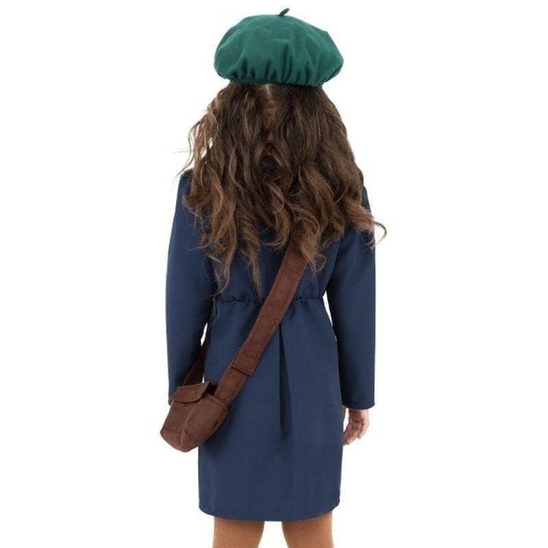 Costumes Australia World War II Evacuee Girl Costume Kids Blue Dress Hat Bag Nametag_3