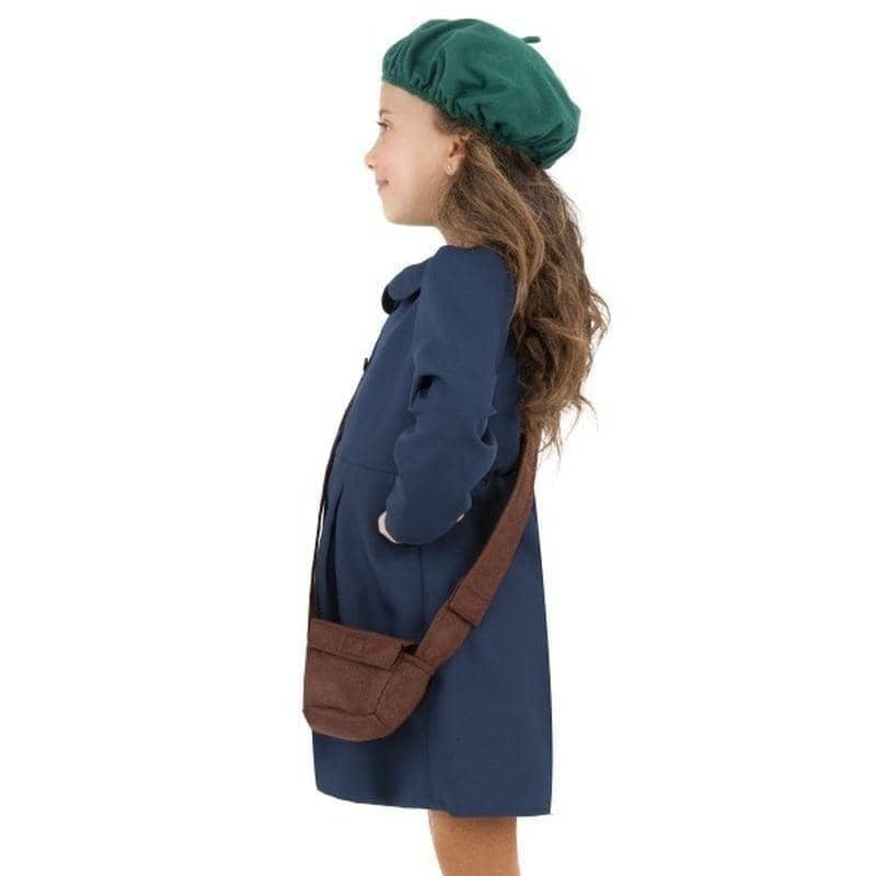 Costumes Australia World War II Evacuee Girl Costume Kids Blue Dress Hat Bag Nametag_4