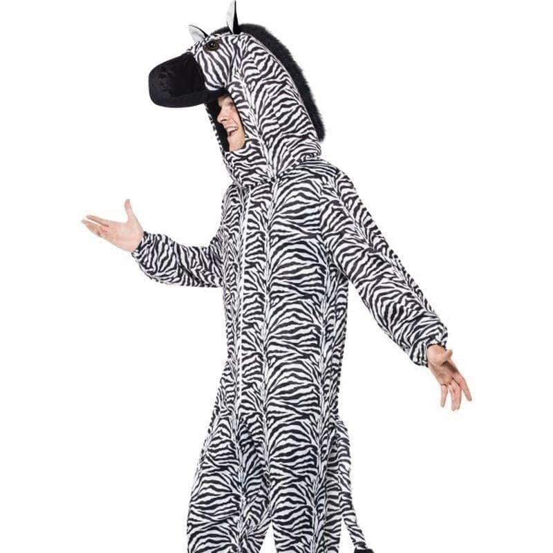 Costumes Australia Zebra Costume Adult Black And White Jumpsuit_3