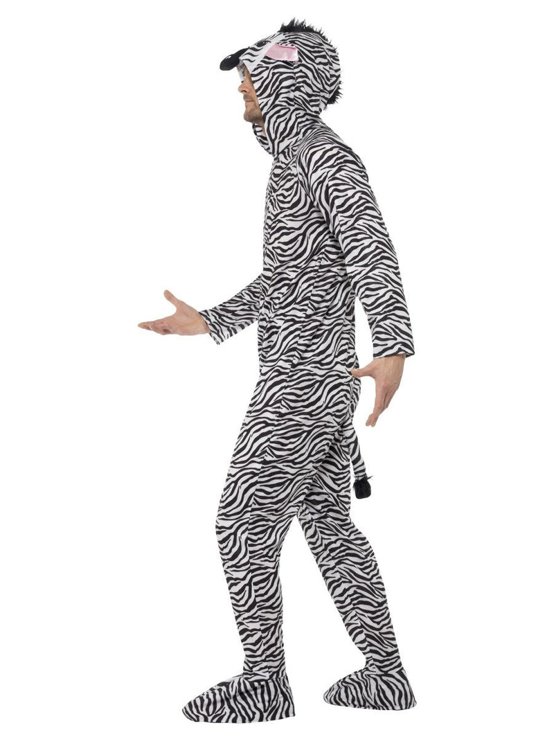 Costumes Australia Zebra Costume Adult Black White Jumpsuit_3