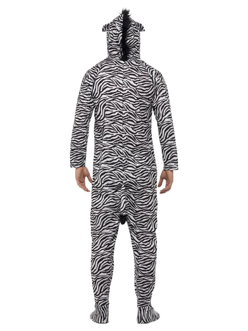 Costumes Australia Zebra Costume Adult Black White Jumpsuit_4