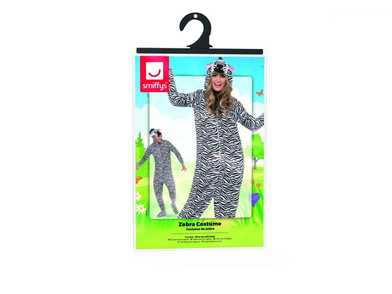 Costumes Australia Zebra Costume Adult Black White Jumpsuit_6