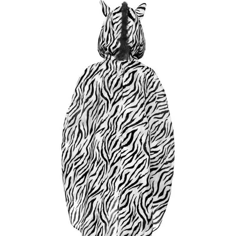 Costumes Australia Zebra Party Festival Poncho Adult White Black Drawstring Bag_3