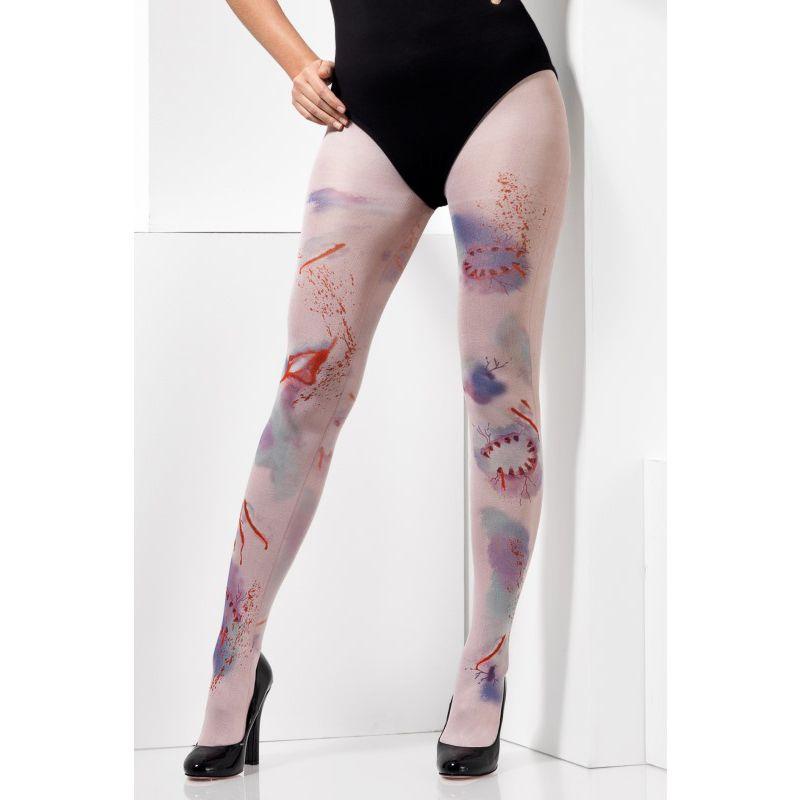 Costumes Australia Zombie Attack Opaque Tights Adult Nude_1