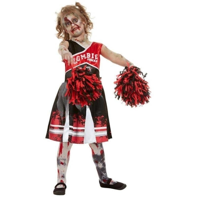 Costumes Australia Zombie Cheerleader Costume Child Red_1