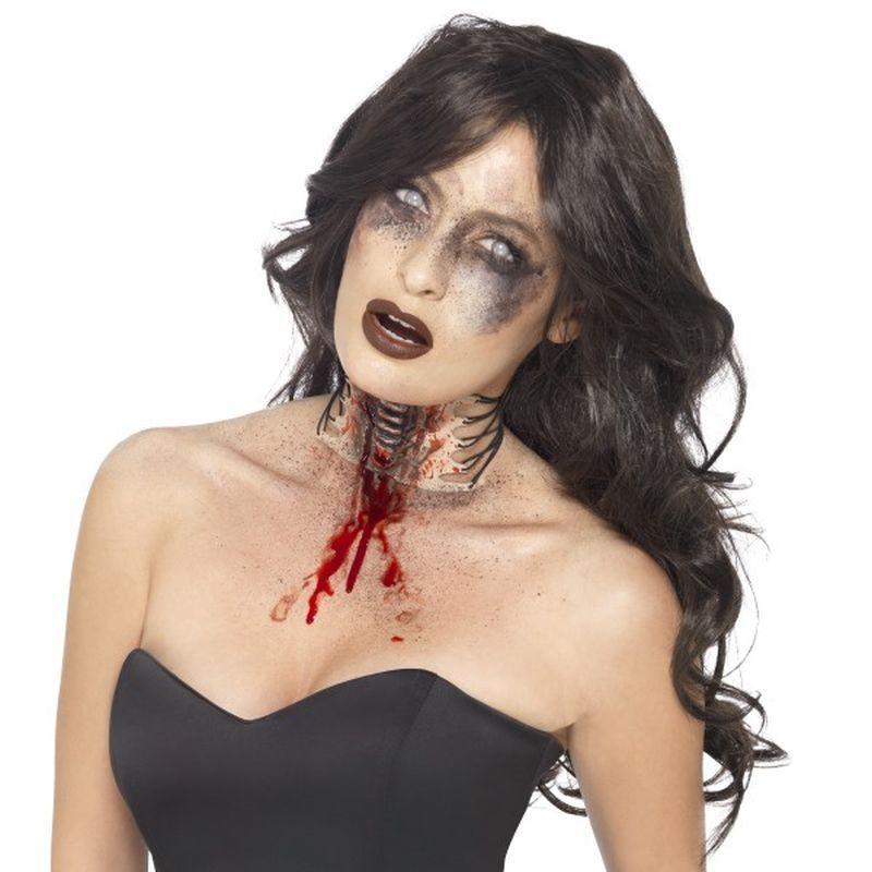 Costumes Australia Zombie Exposed Throat Wound Adult Flesh_1