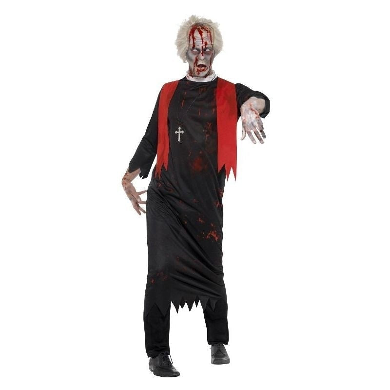 Costumes Australia Zombie High Priest Mens Costume Black Red_2