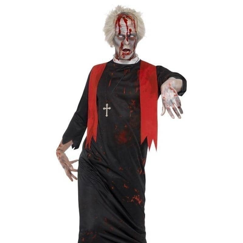 Costumes Australia Zombie High Priest Mens Costume Black Red_1