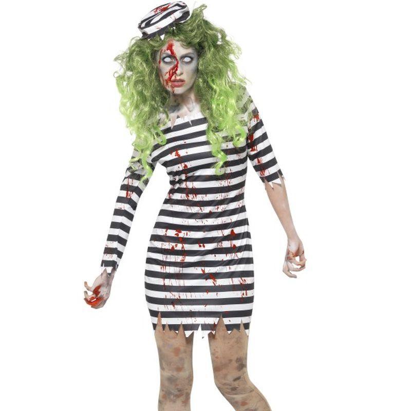 Costumes Australia Zombie Jail Bird Costume Adult Black_1