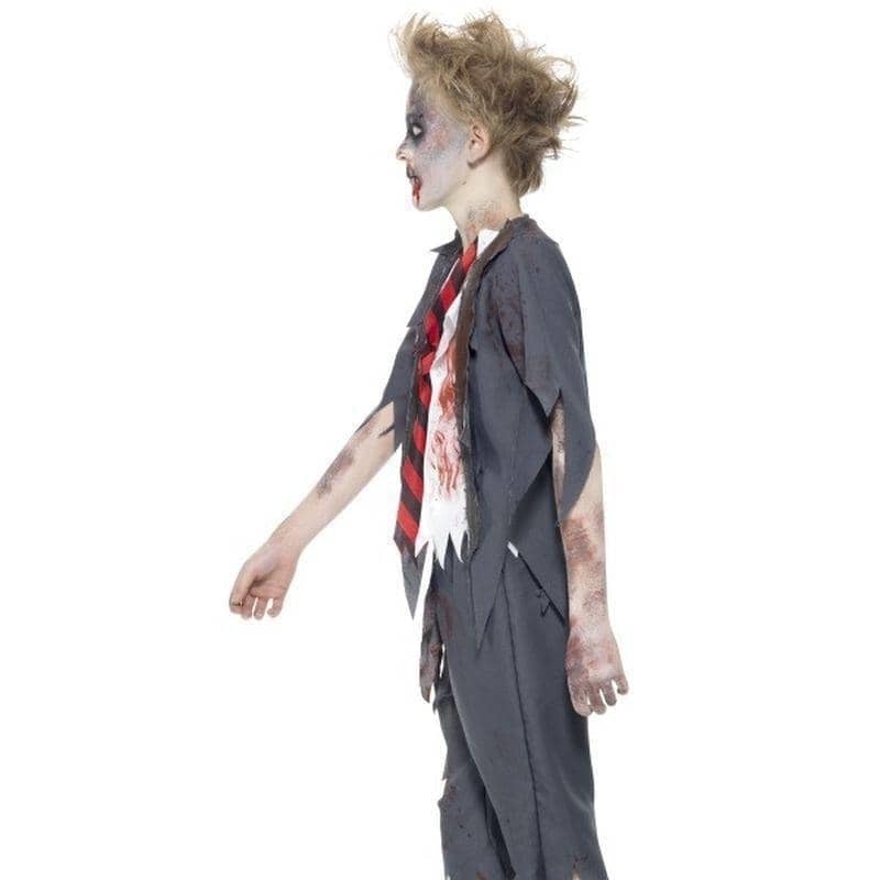 Costumes Australia Zombie School Boy Costume Kids Grey White Red_3