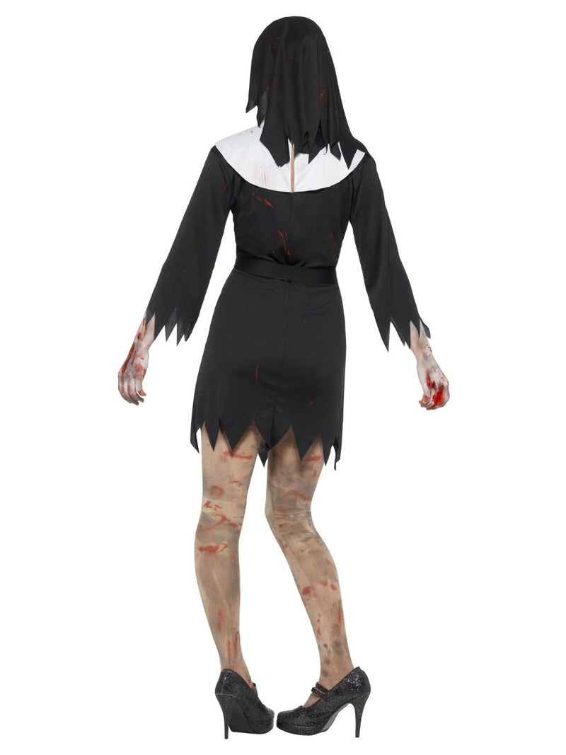 Costumes Australia Zombie Sister Costume Womens Black Nun_4