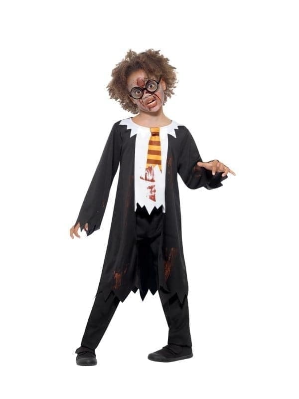 Costumes Australia Zombie Student Costume Child Black White_1