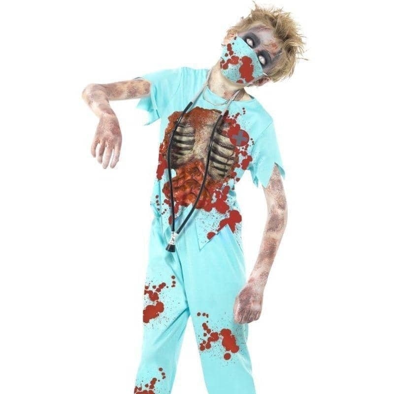 Costumes Australia Zombie Surgeon Costume Kids Blue_1