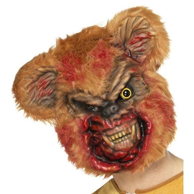 Costumes Australia Zombie Teddy Bear Mask Adult Brown Bloody_1