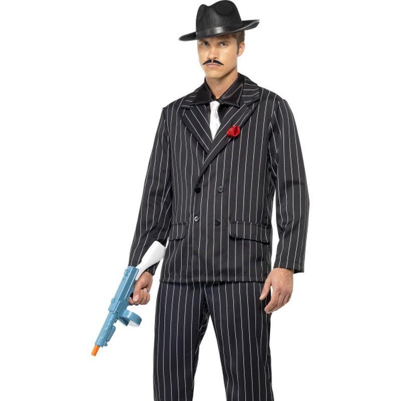 Costumes Australia Zoot Suit Costume Adult Black White Pinstripe Gangster_1